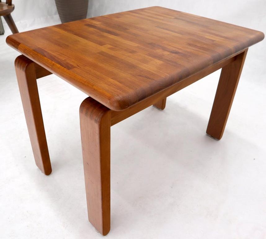 Midcentury Danish Modern Solid Teak Side End Table Stand