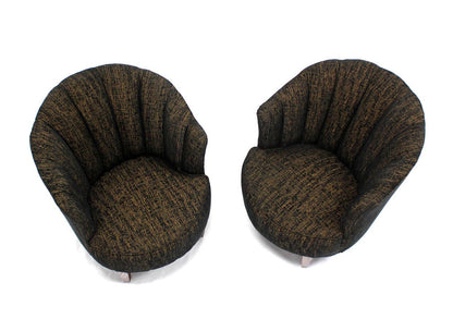 Barrel Scallop Back Ribbed Back Upholstery Wing Chairs NEW UPHOLSTERY