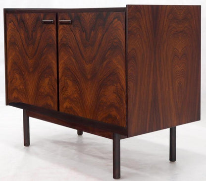 Danish Mid-Century Modern Two Part Rosewood Storage Cabinet Credenza