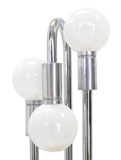 Chrome Bent Tube Design Mid-Century Modern Table Lamp