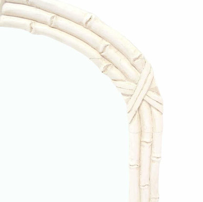 Mid-Century Modern Arched Top Faux Bamboo Mirror