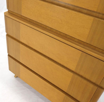 Five Drawers Blond to Gold Mahogany High Chest Dresser