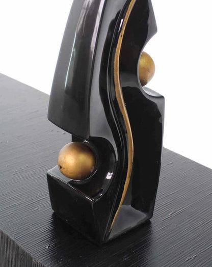 Pair of Mid-Century Modern Glazed Pottery Table Lamps