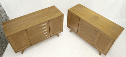 Two Door 4 Drawer Limed Cerused Solid Oak Board Cabinet Credenza Dresser