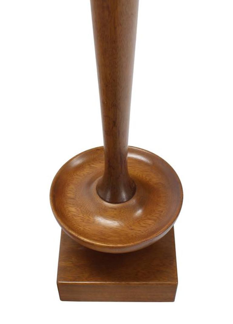 Mid-Century Modern Turned Table Lamp by Heifetz