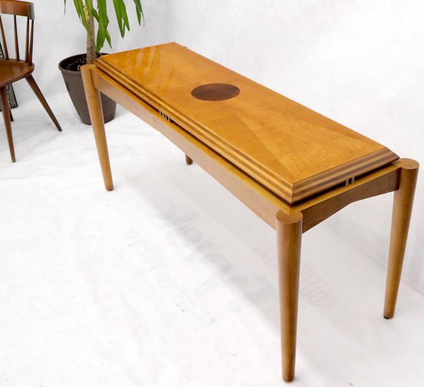 Henredon Satin and Burl Wood Console Table