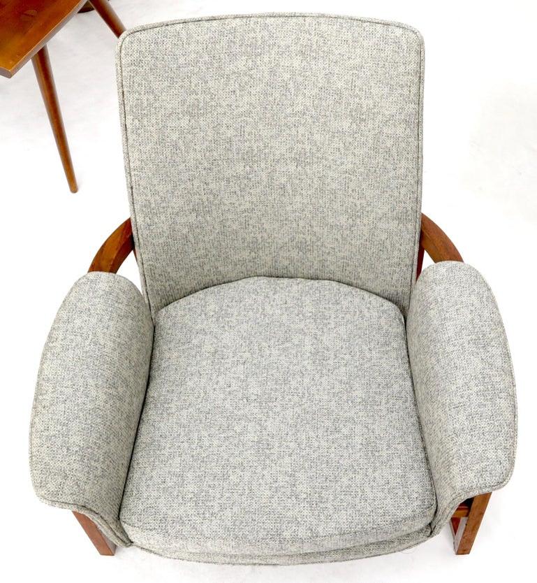 Danish Mid-Century Modern Teak Barrel Shape Frame Lounge Chair