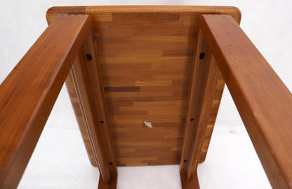 Midcentury Danish Modern Solid Teak Side End Table Stand