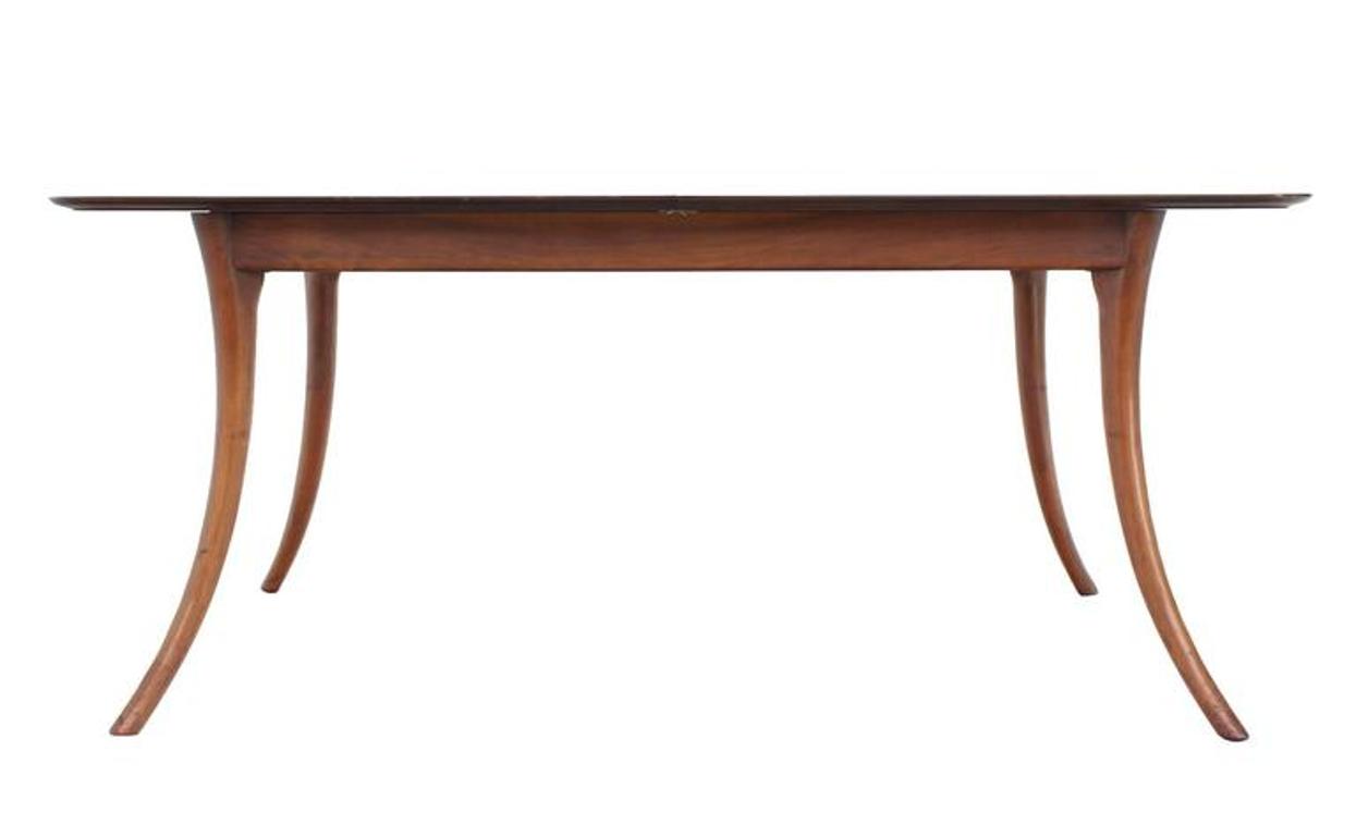 Sabre Leg Mid Century Modern Walnut Dining Table Gibbings Widdicomb