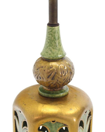 Large Ornate Art Pottery Base Table Lamp