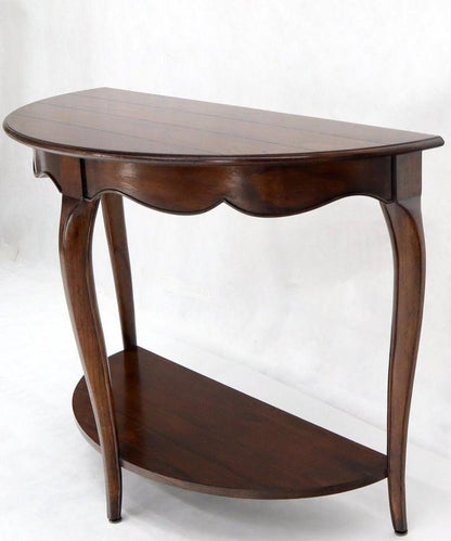 Solid Cherry Demilune Console Table by Baker