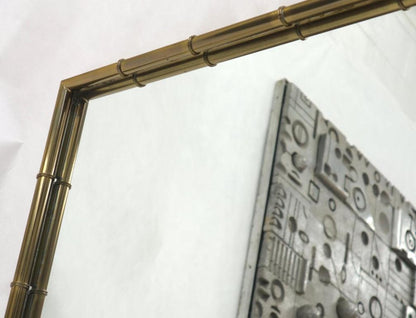 Faux Brass Bamboo Frame Rectangular Mirror