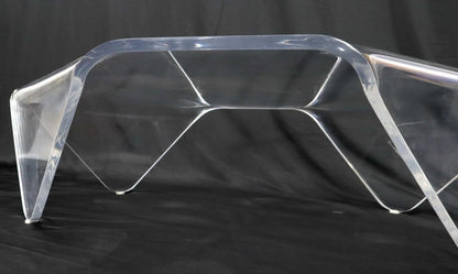 Thick One Piece of Bent Lucite Coffee Table