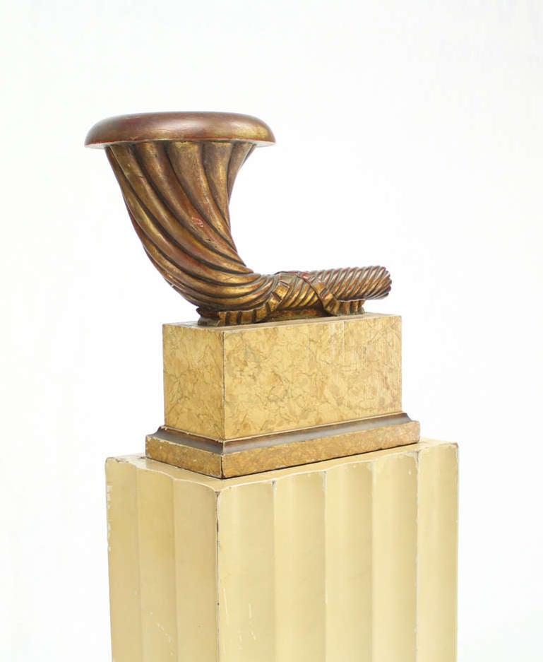 Art Deco Horn on Pedestal Floor Lamp Base