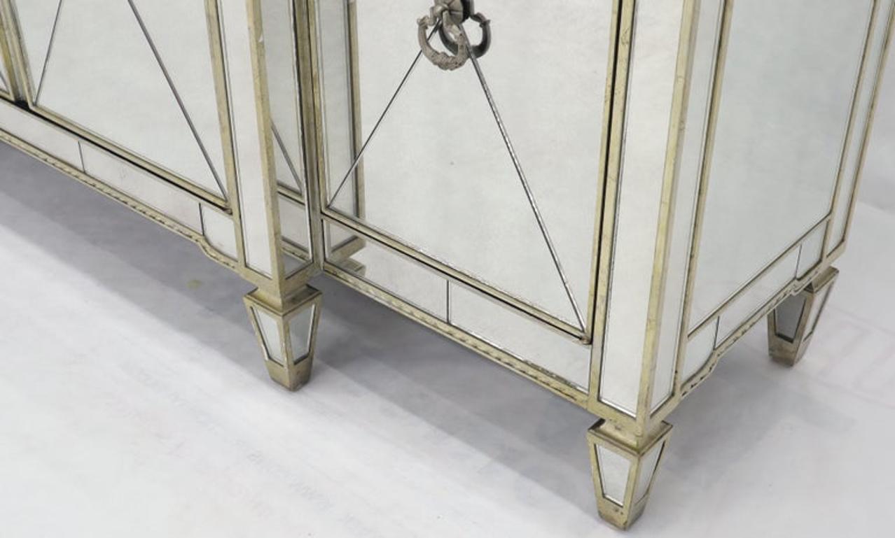 Mirrored Glass Sideboard Cabinet Credenza Console