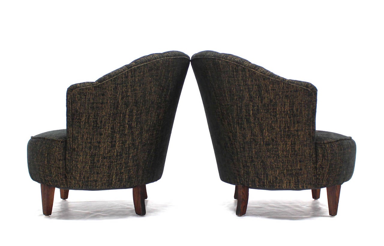 Barrel Scallop Back Ribbed Back Upholstery Wing Chairs NEW UPHOLSTERY