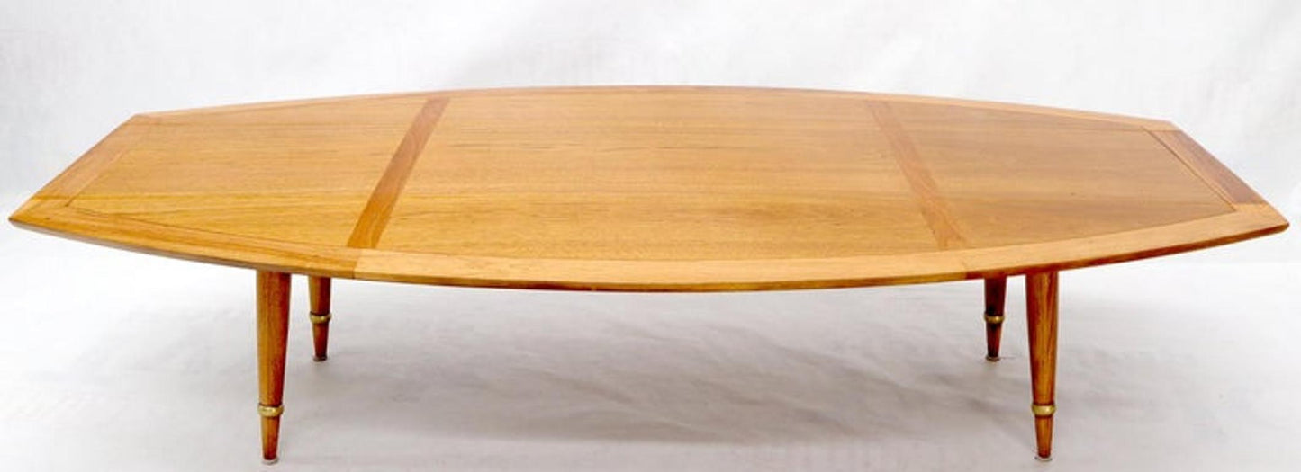 Boat Shape Large Drop Leaf Expandable Coffee Table