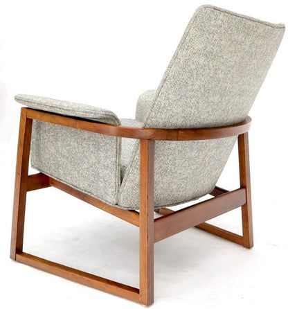 Danish Mid-Century Modern Teak Barrel Shape Frame Lounge Chair