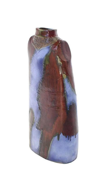 Large High Glazed Fired Ceramic Woma Torso Art Vase