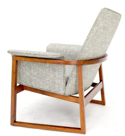 Danish Mid-Century Modern Teak Barrel Shape Frame Lounge Chair