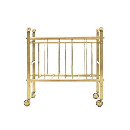 Mid-Century Modern Solid Brass Magazine Rack