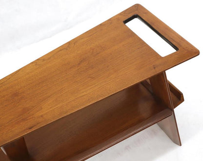 Wedge Shape Magazine Rack Stand End Side Table