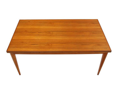 Large Heavy Tapered Legs Danish Modern Teak Table