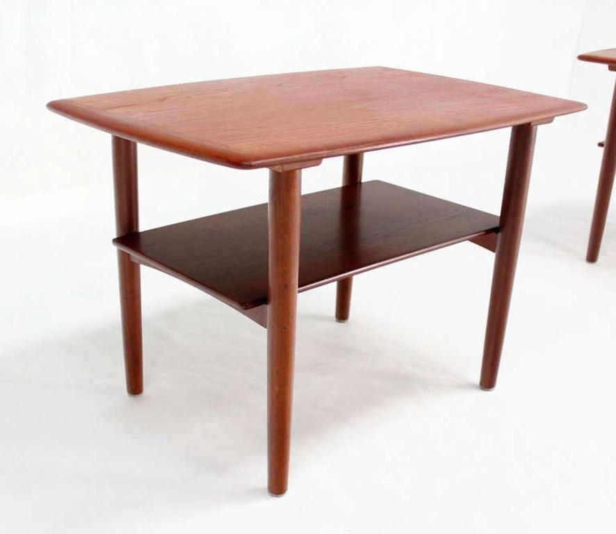 Pair of Mid-Century Danish Modern Teak End Tables by Povl Dinesen