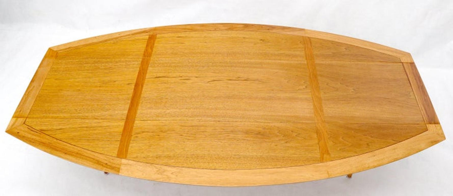 Boat Shape Large Drop Leaf Expandable Coffee Table