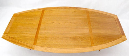 Boat Shape Large Drop Leaf Expandable Coffee Table
