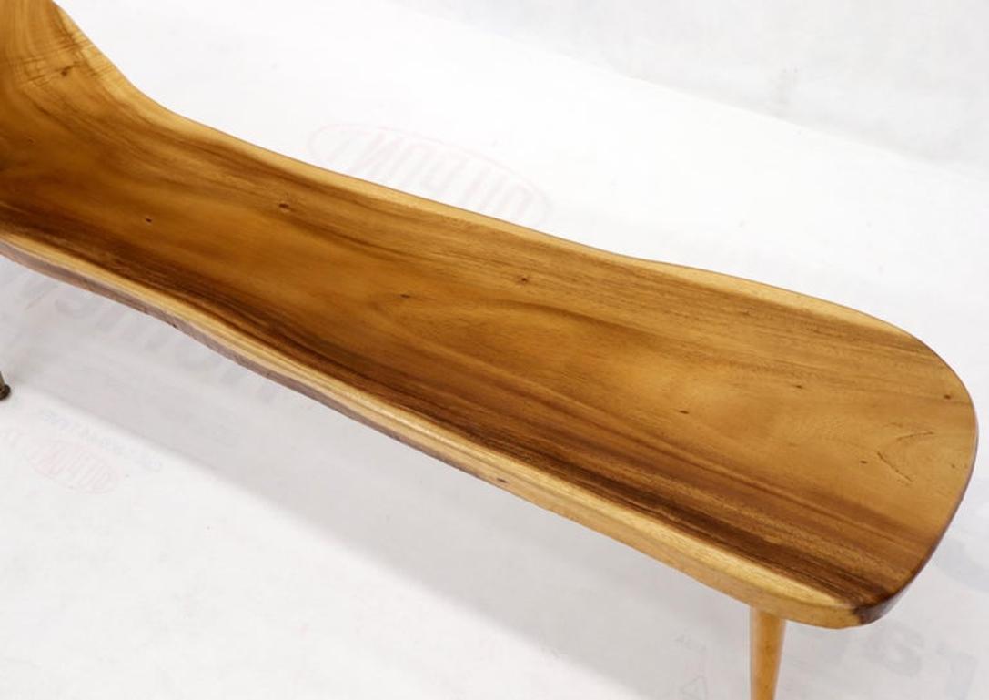 Live Edge Elongated Organic Shape Coffee Table Bench