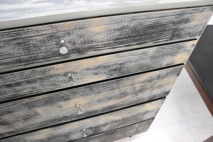 Shabby Chic Finish 5 Drawers Paul McCobb Dresser with Cone Pulls