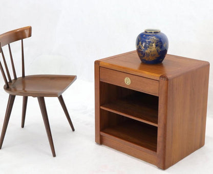 Danish Mid-Century Modern Teak One-Drawer End Table Stand