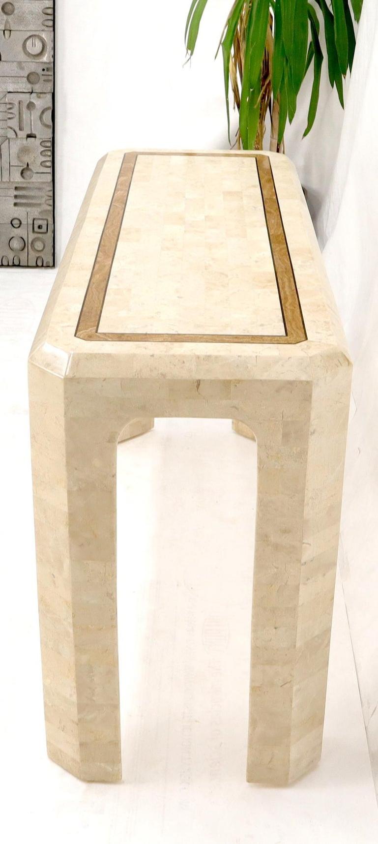 Tessellated Stone Tile Inlay Console Sofa Table