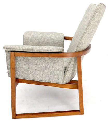 Danish Mid-Century Modern Teak Barrel Shape Frame Lounge Chair