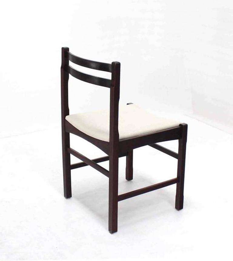 Six Mid Century Danish Modern Rosewood Dining Chairs New Upholstery