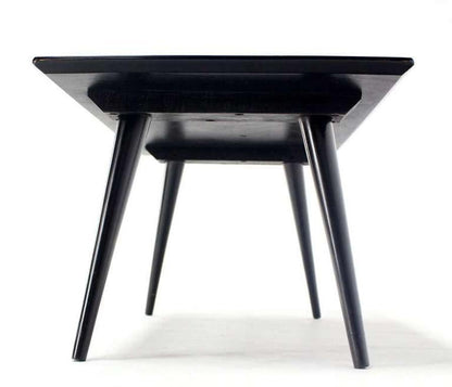 Paul McCobb Mid-Century Modern Black lacquer Slate Like Top Coffee Table MINT!