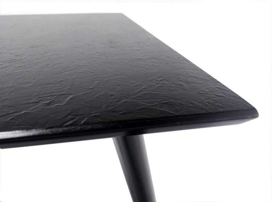 Paul McCobb Mid-Century Modern Black lacquer Slate Like Top Coffee Table MINT!