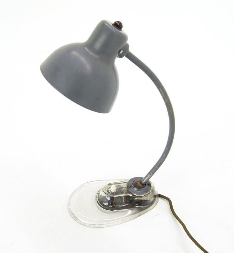 Marianne Brandt for Kandem Glass Base Table Desk Lamp