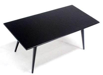 Paul McCobb Mid-Century Modern Black lacquer Slate Like Top Coffee Table MINT!