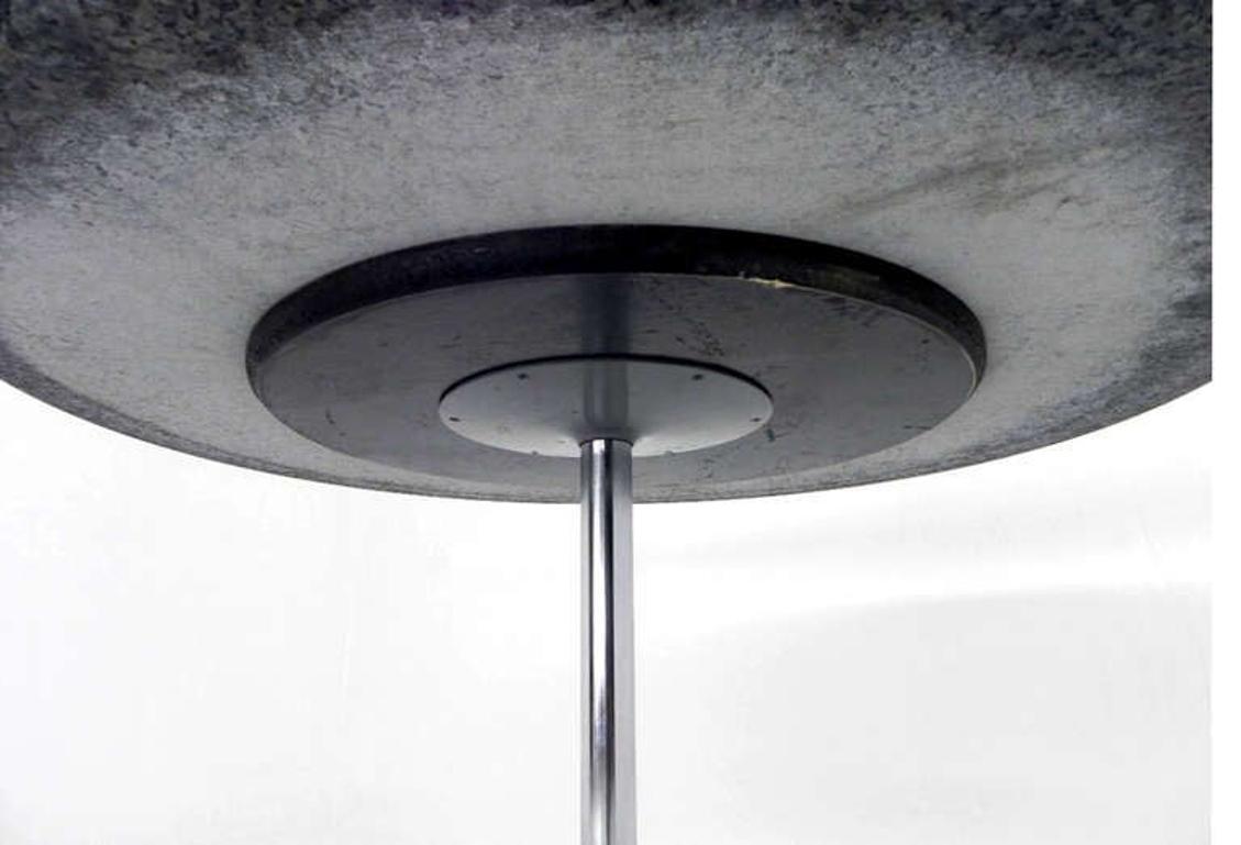 Mid Century Modern Round Iridescent Granite Tulip Base Dining Center Table MINT!