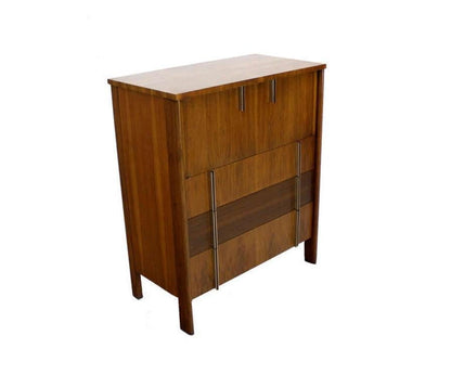 John Widdicomb Mid Century Modern Walnut Gentlemen's High Chest Dresser MINT!